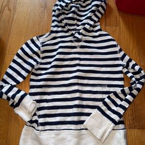 Crewcuts Navy and White Striped Hoodie